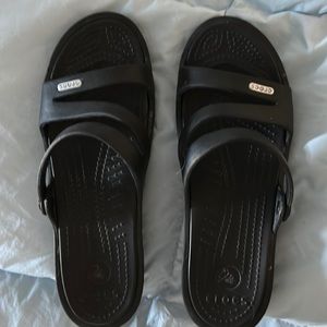Crocs sandals. Comfy on your feet.